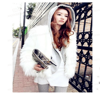 

6 color large size womens black fluffy imitation fur coat jacket white fake leather coat womens winter warm jacket womens jacke