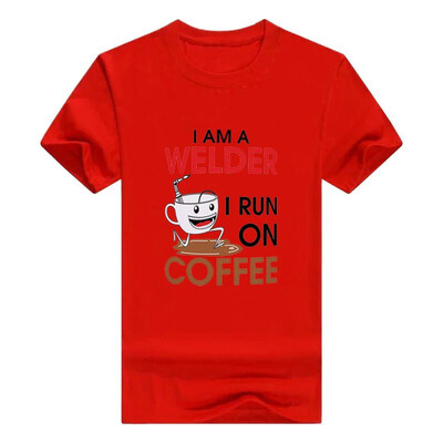 

Coffee Lovers Gift I am a Welder I Run On Coffee Dad Gift Grandpa Gift Men T-Shirt