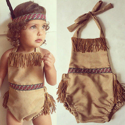 

Kids Baby Girl Tassel Romper Bodysuit Jumpsuit Outfits Sunsuit Clothes