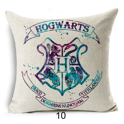 

Harry Potter Cushion Cover Cotton Linen Goblet of Fire The Deathly Hallows Home Decorative Pillow Cover for Sofa Cojines
