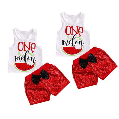

Newborn Toddler Baby Girl Twikle Shorts PantsTank Tops Vest Summer Clothes Set