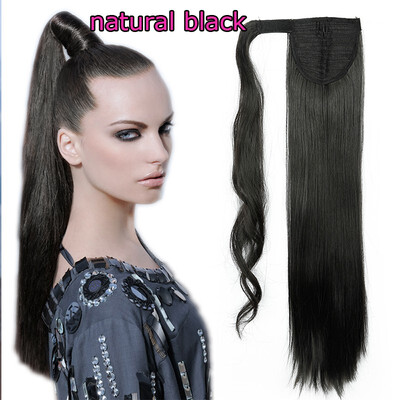 

Hot Sell Sexy Long Straight Curly Tie upWrap Around Ponytail Clip in Hair Extensions 17-26 inch