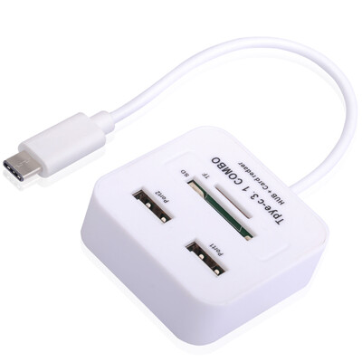

Ferguson (cabos) F06902 Apple ноутбук типа-c кард-ридер многофункциональный USB3.1 просо 4c музыка как 1-й телефон Meizu Pro5 MacBook reader белый