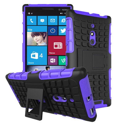 

Fivice Nokia Lumia 830 Case TPU anti-fall tire pattern back clip bracket phone case