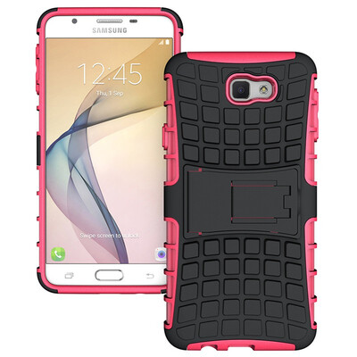 

Fivice Samsung J7 Prime Case TPU anti-fall tire pattern back clip bracket phone case
