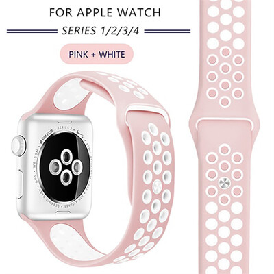 

Kebbit Sport Silicone Band for Apple Watch Series 4 3 2 1 38mm 42MM 40mm 44MM Replacement Watch Strap iWatch Band