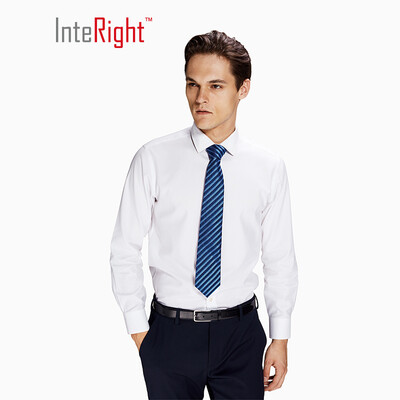 

INTERIGHT mens formal business silk tie male 8CM wild striped tie knot wedding groom tie dark blue
