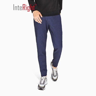 

INTERIGHT Wei pants mens sports&leisure thickening compound fleece sports pants dark blue