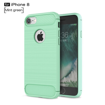 

Fivice iphone 8 case Luxury brushed carbon fiber TPU soft shell