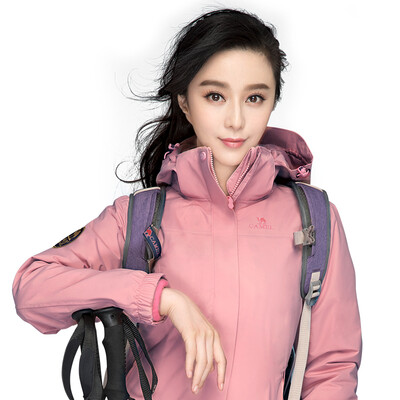 

Camel outdoor CAMEL Jackets men&women three-in-one two-piece waterproof windproof mountaineering clothing female A8W131155 coral powder L