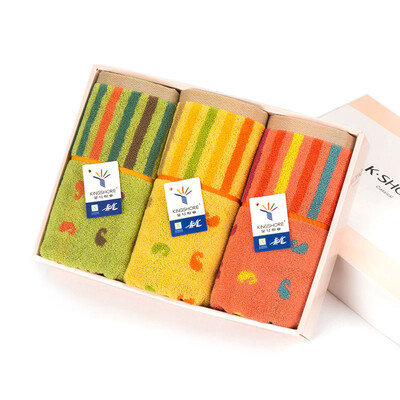 

Gold towel home textile cotton twist embroidery widening towel 2119WAH red and green two gift boxes