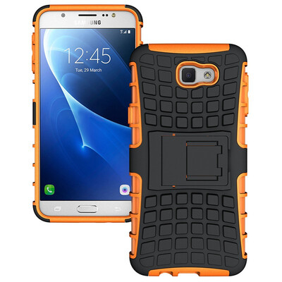 

Fivice Samsung J5 Prime Case TPU anti-fall tire pattern back clip bracket phone case