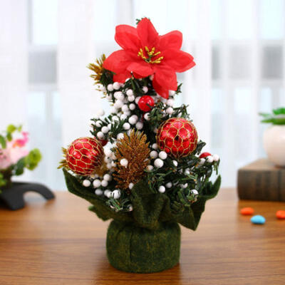 

Mini Tabletop Desktop Merry Christmas Tree Xmas Ornaments Party Decorations Gift