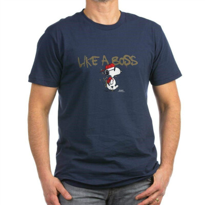 

CafePress - Peanuts Snoopy Like A Mens Fitted T-Shirt Dark - Mens Fitted T-Shirt Stylish Printed Vintage Fit T-Shirt