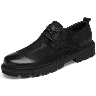

Mens Shoes Fashion Casual Shoes Breathable Light Shoes Genuine Leather Shoes For Men Black Brown Size 38-46
