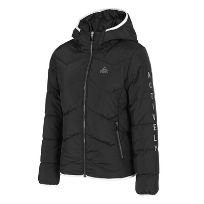 

PEAK Womens Winter New Warm Thick Cotton Coat Comfortable Sports Jacket DF584032 Black X2L Code