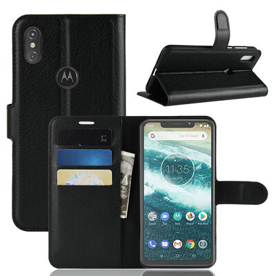 

for Motorola One Power Android One WIERSS Wallet Phone Case for Motorola One Flip Leather Cover Case Etui Fundas Capa Coque