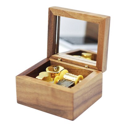 

Yun Sheng creative gift toys octave box walnut ornaments music box gold-plated movement (Yunsheng movement sky city)