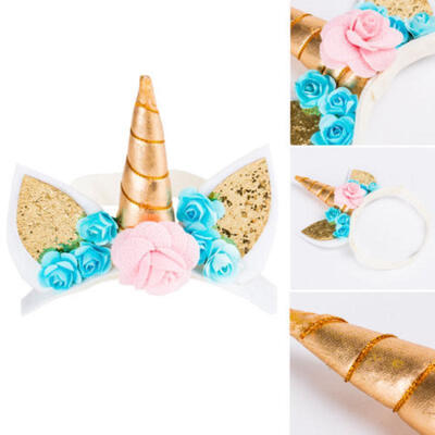 

Decorative Magical Unicorn Horn Head Party Hair Headband Fancy Dress Cosplay