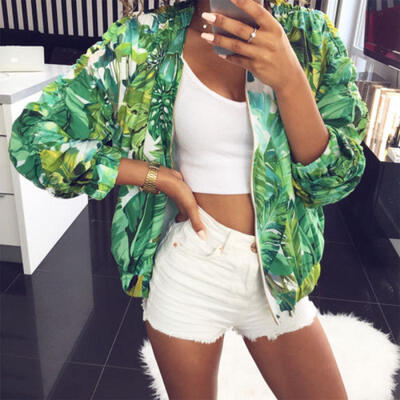 

US Womens Fashion Floral Slim Blazer Suit Ladies Casual Short Outerwear Jackets