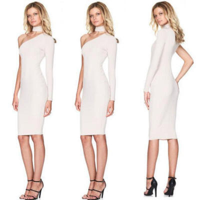 

USA Women Bandage Bodycon Off Shoulder Evening Party Cocktail Pencil Midi Dress