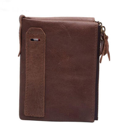 

Genuine Leather Credit Card Holder Money cash Wallet Clip RFID Blocking Purse