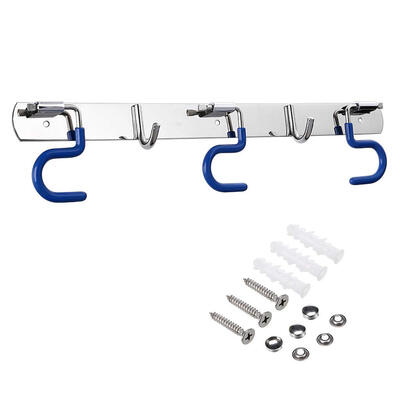 

UpperX Mop Broom Holder OrganizerHolder Space Saver Racks Holder Stainless Steel Mop Handle Holder for Kitchen Garage