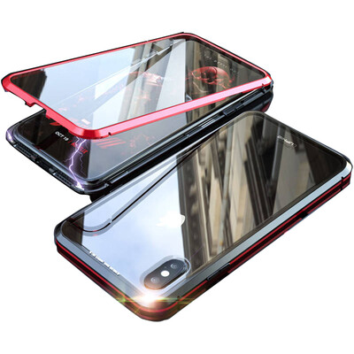 

Luxury 360 Degree Phone Protective Magnetic Case For iPhone XS Max XR X 7 8 Plus 8Plus coque iPhonex Brand Full Body Men Cover
