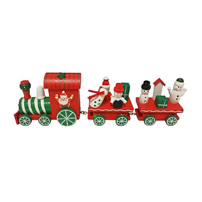

Wooden Mini Train Toy Santa Claus Christmas Ornament Decoration Festival Gift Kids Toys