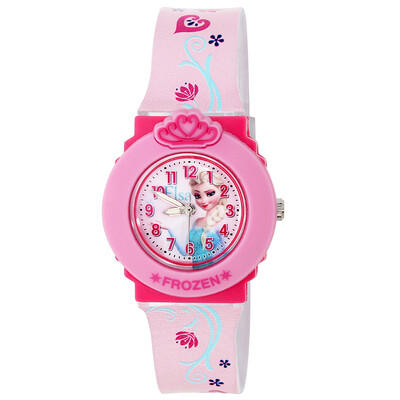 

Disney children's watch pink dial Aisha hand pointer student table cartoon waterproof girl table TA061106