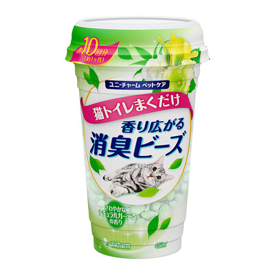 

Japan imported Jiale Zizi (Gaines) deodorized beads fresh new garden flavor Jiale Lei cat litter dedicated 450ml