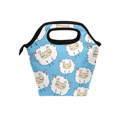 

Lunch Bag Tote Bag Cute Sheep Travel Picnic Organizer Lunch Holder Handbags Lunch Bag Box for Office