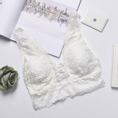 

Sexy Womens Lace Bralette Bralet Bra Padded Bustier Crop Top Vest Tank AU