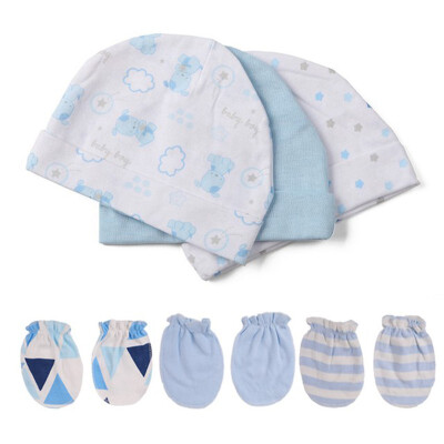 

Kiddiezoom Baby Accessories HatsGloves 0-6M Cotton Newborn For Babies Mitten Caps Print Unisex Boys Girls Infant