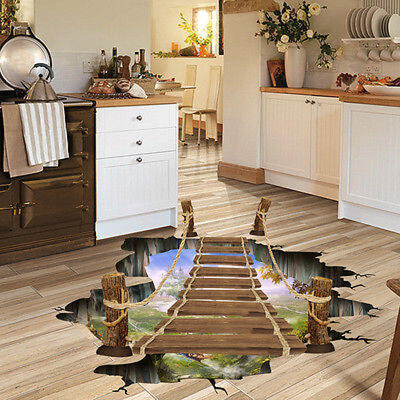 

Removable Bridge Decal Vinyl DIY Home Room Decor Art Wall Floor Stickers Bedroom