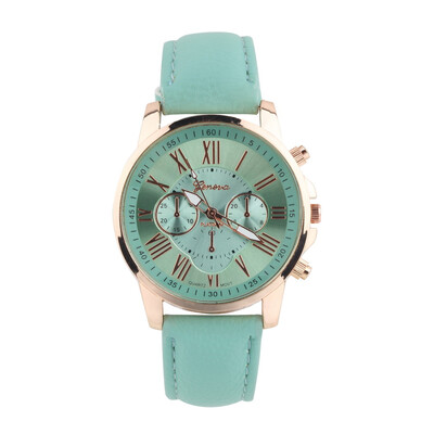 

Women Girl Roman Numerals Faux Leather Analog Quartz Wrist Watch Stylish