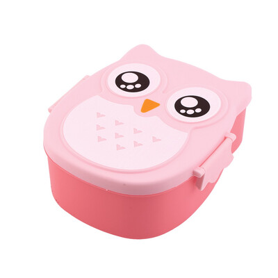 

1050ML Owl Lunch Box Bento food-safe Plastic Food Picnic Container Portable Box