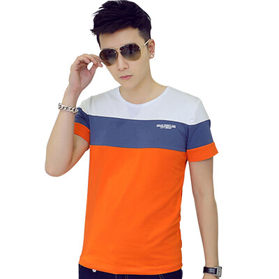 

Мэн Траск (шведские кроны) TX5537 смешанные цветы мужских случайные летом моды простых с короткими рукавами футболка мужчин корейская Тонкая шея с коротким рукавом футболки волна оранжевого XL