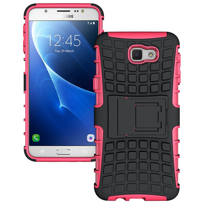 

Fivice Samsung J5 Prime Case TPU anti-fall tire pattern back clip bracket phone case