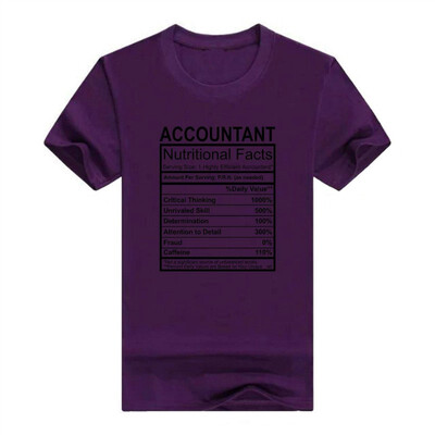 

Accountant Gifts Accountant Nutritional Facts Young Mens T-Shirt