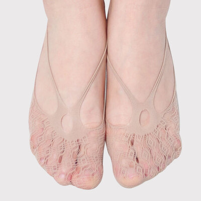

Uniform · Red umbrella short stockings female summer cool boat socks with anti-skid rubber boat socks -9 12 pairs black