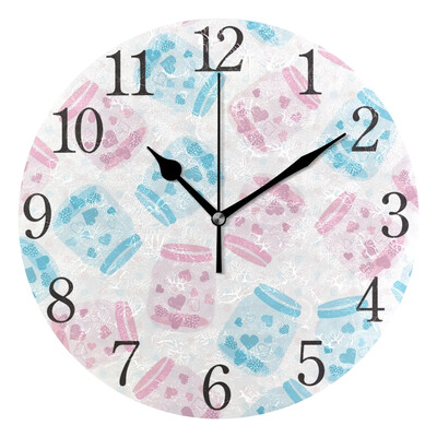 

Wall Clock Arabic Numerals Design Cute Hearts Cup Round