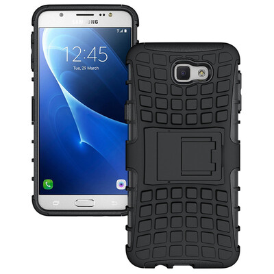 

Fivice Samsung J5 Prime Case TPU anti-fall tire pattern back clip bracket phone case