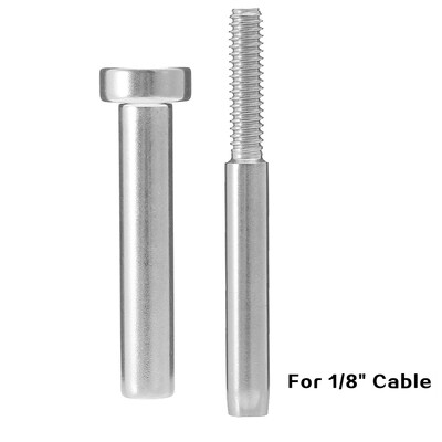 

Stainless Steel Invisible Receiver Stud Swage End Fitting Cable Threaded Stud Terminal For 316" Cable Railing