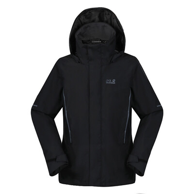 

Wolf claw Jackwolfskin new mens outdoor water repellent breathable single-layered jacket fashion jacket hooded jacket 1110311 black 6000