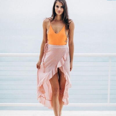 

Womens Boho Irregular Chiffon Long Maxi Dress Beach Casual Sundress Skirt