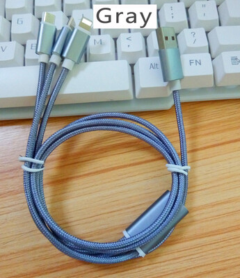 

Multiple 3 in 1 2 in 1 Fast Charging Cable For Lightning to USB Type-C Micro USB Data Cables For iPhone Samsung huawei