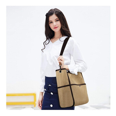 

Womens canvas shoulder bag casual handbag portable Messenger bag bucket bag