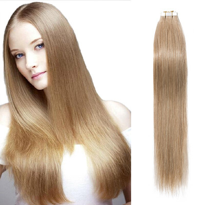 

12-24 inch Women Human Tape In Skin Weft Real Hair Extensions TAPE HUMAN HAIR 100 Virgin Hair