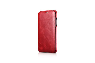 

iCARER Luxury Genuine Leather Cover For iPhone  Max Case Flip Cover Retro Hard Back Phone Case